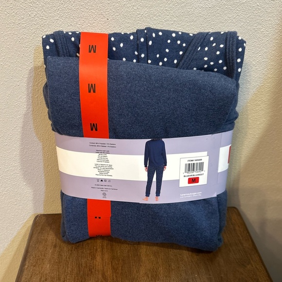 Karen Neuberger Live Love Women’s Pajama 3 Piece Navy Blue Lounge Set Medium NWT - Picture 3 of 3